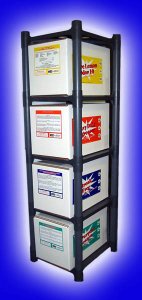 Janitorial Rack "S-Pack" Box Chemical Dispensing System